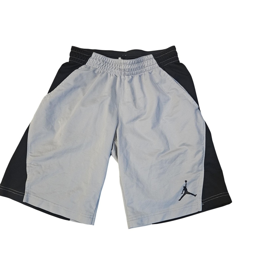 Jordan Shorts Mens Medium Gray Black Dri-FIT Air Basketball Athletic Training